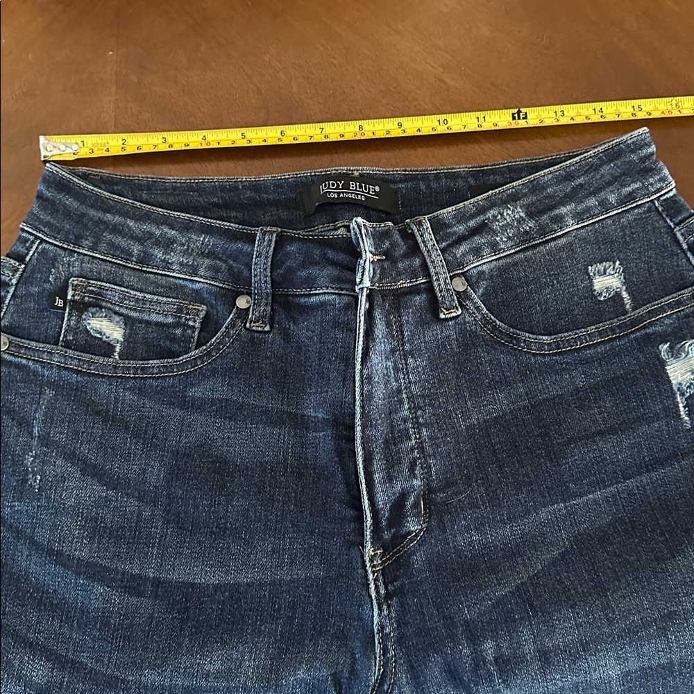 Judy Blue Dark Wash Ankle Jeans - Picture 4 of 5